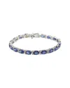 Suzy Levian Silver 19.02 Ct. Tw. Gemstone Bracelet