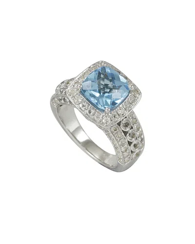 SUZY LEVIAN SUZY LEVIAN SILVER 5.84 CT. TW. DIAMOND & TOPAZ RING