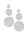 Suzy Levian Silver Cz Earrings