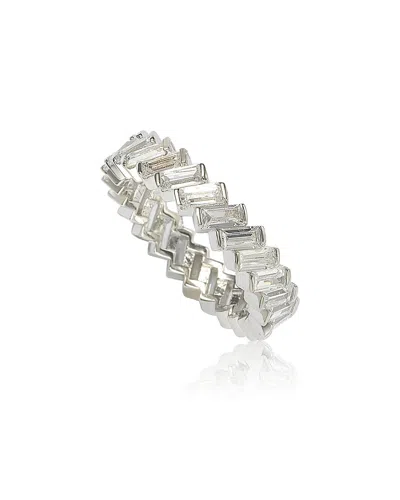 Suzy Levian Silver Cz Eternity Ring
