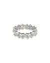 Suzy Levian Silver Cz Eternity Ring