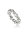 Suzy Levian Silver Cz Eternity Ring