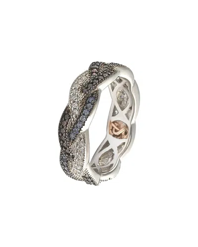 Suzy Levian Silver Cz Eternity Ring