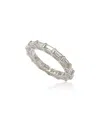 Suzy Levian Silver Cz Eternity Ring