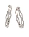 Suzy Levian Silver Cz Hoops