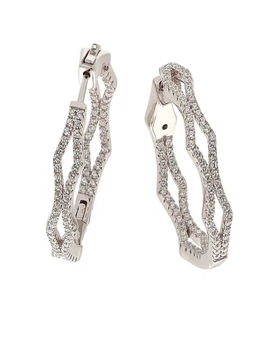 Suzy Levian Silver Cz Hoops
