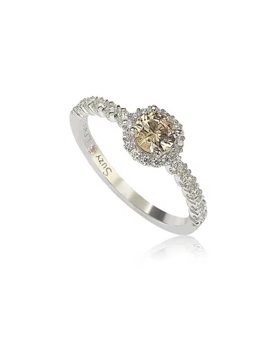 Suzy Levian Silver Cz Ring