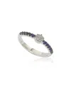 Suzy Levian Silver Cz Stackable Ring