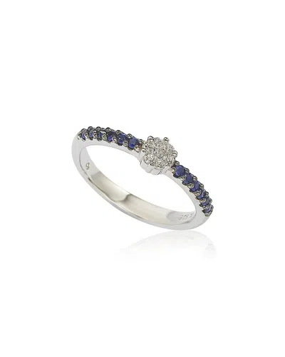 Suzy Levian Silver Cz Stackable Ring