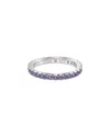 Suzy Levian Silver Cz Stackable Ring