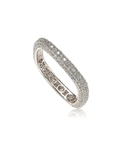Suzy Levian Silver Cz Stackable Ring No Color No C In Metallic