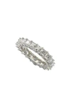 Suzy Levian Square Cut Cz Eternity Ring
