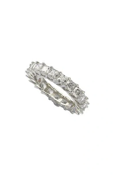 Suzy Levian Square Cut Cz Eternity Ring
