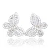 Suzy Levian Silver Cz Earrings In White