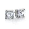 Suzy Levian Sterling Silver Asscher-cut Cubic Zirconia 6mm 2.50 Cttw Stud Earrings In Silver