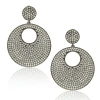 Suzy Levian Sterling Silver Cubic Zirconia Earrings In Silver