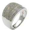 Suzy Levian Sterling Silver Cubic Zirconia Pave Ring In Silver