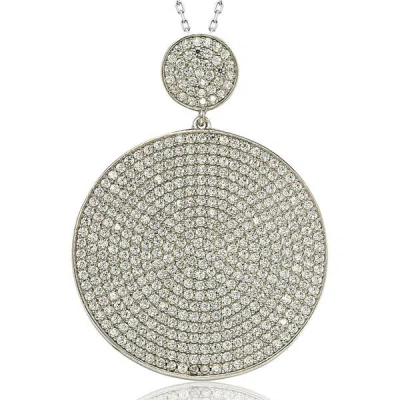 Suzy Levian Sterling Silver Cubic Zirconia Pendant In White