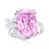 Suzy Levian Sterling Silver Gala Firework Elongated Cushion Cut Aqua & White Cubic Zirconia Butterfly Ring In Metallic