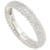 Suzy Levian Sterling Silver Micro-pave White Cubic Zirconia Eternity Band