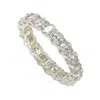 Suzy Levian Sterling Silver Oval U-shape Cubic Zirconia Eternity Band In White