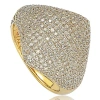 Suzy Levian Sterling Silver Pave Cubic Zirconia Modern Pave Ring In Silver