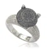 Suzy Levian Sterling Silver Pave Yellow Cubic Zirconia Ring In Metallic