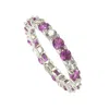 Suzy Levian Sterling Silver 2 Ct. Tw. Sapphire With Diamond Accent In Purple