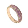 Suzy Levian Silver 0.02 Ct. Tw. Diamond & Sapphire Half-eternity Ring In Purple