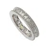Suzy Levian Sterling Silver Princess Cut White Cubic Zirconia Eternity Band In White