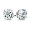 Suzy Levian Sterling Silver Round-cut Cubic Zirconia Earring Studs 6.5mm 2cttw In White