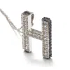 Suzy Levian Sterling Silver Sapphire & Diamond Accent Letter Pendant In Silver