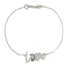 Suzy Levian Sterling Silver Sapphire And Diamond Accent Love Bracelet - Blue In Blue