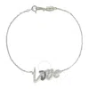 Suzy Levian Sterling Silver Sapphire And Diamond Accent Love Bracelet - Blue In Blue