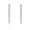 Suzy Levian Sterling Silver White Cubic Zirconia Teardrop Shape Earrings In Silver