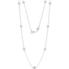 Suzy Levian Sterling Silver White Topaz Station Necklace In White