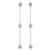 Suzy Levian 14k 0.80 Ct. Tw. Diamond Station Earrings In White