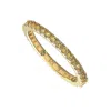 Suzy Levian Yellow Gold Sterling Silver Thin Yellow Sapphire Eternity Band In Gold