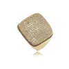 Suzy Levian Yellow Gold Tone Sterling Silver Reddish Brown And White Cubic Zirconia Ring In Brown