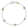 Suzy Levian Yellow Sapphire 1 Cttw Sterling Silver Station Bracelet