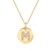 Suzy Levian Yellow Sterling Silver Cubic Zirconia Letter Initial Disc Pendant In Silver