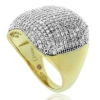 Suzy Levian Yellow Sterling Silver Pave Cubic Zirconia Modern Pave Ring In Silver