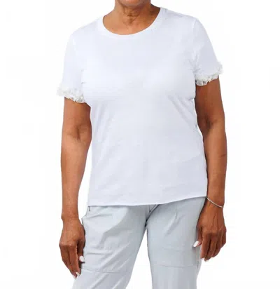 Suzy T Ribbon Top In White