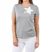 Suzy T Women's Bett Double Star Top In Light Grey In Gray
