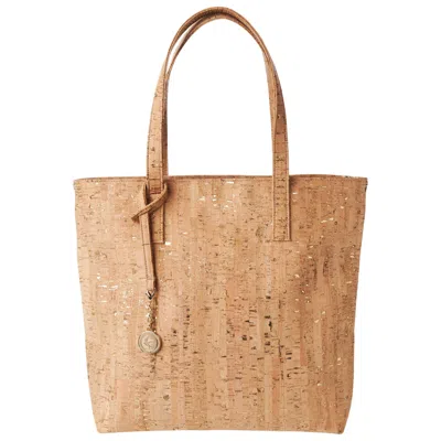 Svala Women's Neutrals Simma Tote - Gold Speckled Cork In Yellow