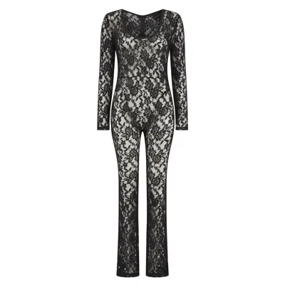 Svart Studio Women's Black Karla Lace Jumpsuit
