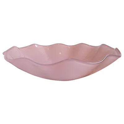 Pre-owned Sven Palmquist Sven Palmqvist Pink Opaline Glass Bowl, Orrefors, 32cm Diameter, 1940s