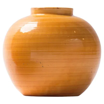 Pre-owned Svend Hammershøi Danish Yellow Earthenware Uranium Glazed Vase / Bowl