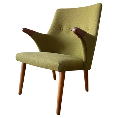 Pre-owned Svend Skipper Mid Century Danish  Easy Chair With "papa Bear" Arms In Brown