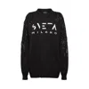 Sveta Milano Women's Black Ermione Long Sweater With  Logo In Black